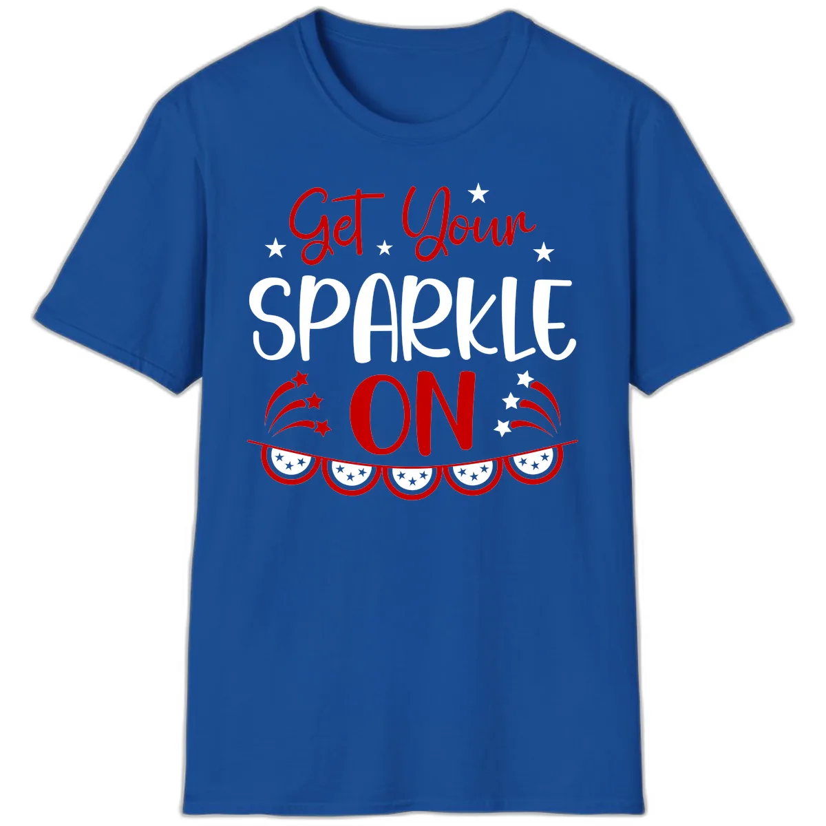 Get Your Sparkle On Patriotic Design T-Shirt in Royal