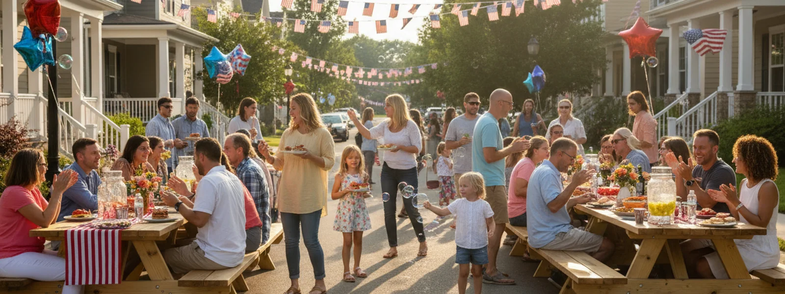 How to Plan a Neighborhood 4th of July Block Party - Fourth of July Tees