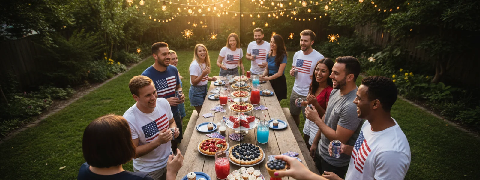 How to Throw a Red White and Blue Themed Party - Fourth of July Tees