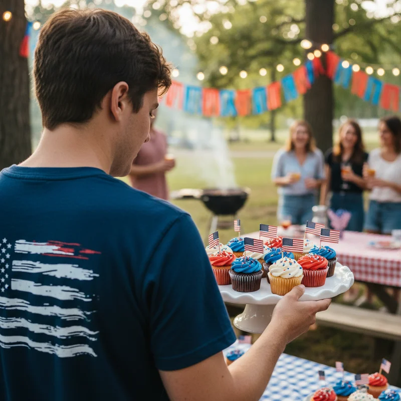 How to Throw a Red White and Blue Themed Party - Fourth of July Tees