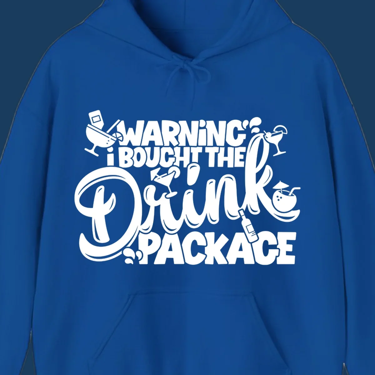 Warning I Bought The Drink Package cruise design with cocktails and drinks.