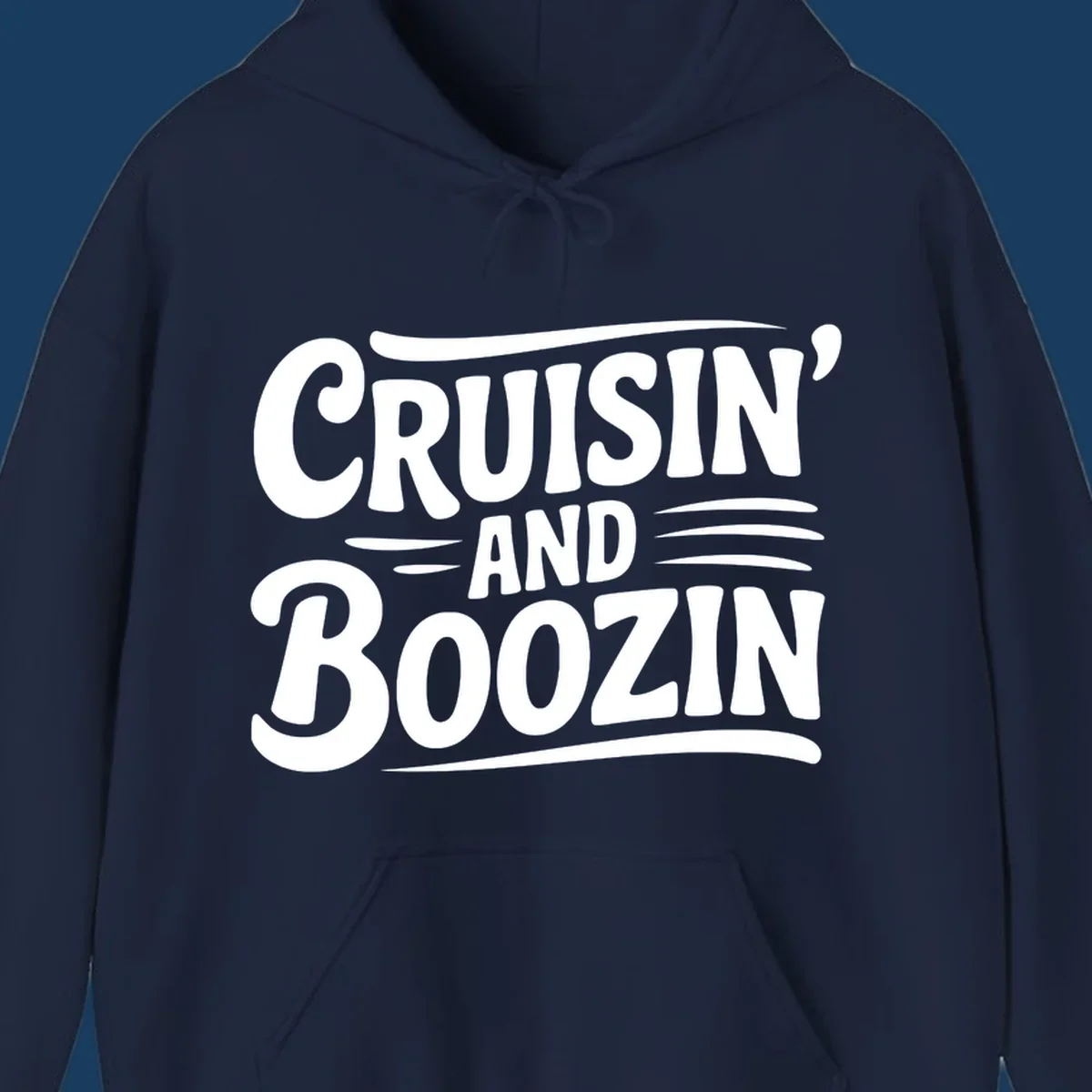 Cruisin and Boozin text design with retro typography.