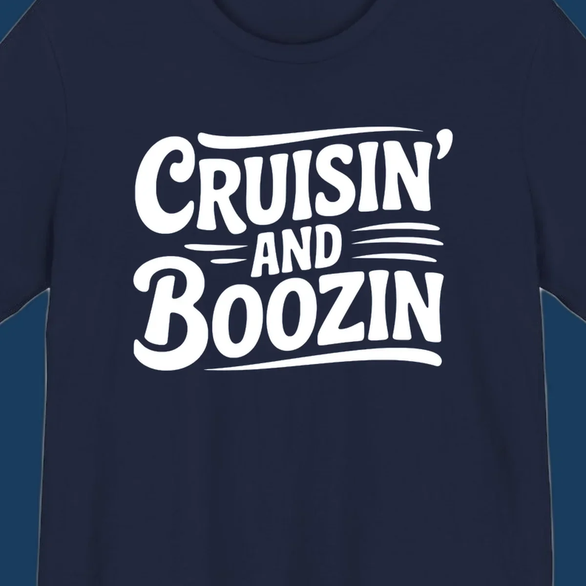 Cruisin and Boozin text design with retro typography.