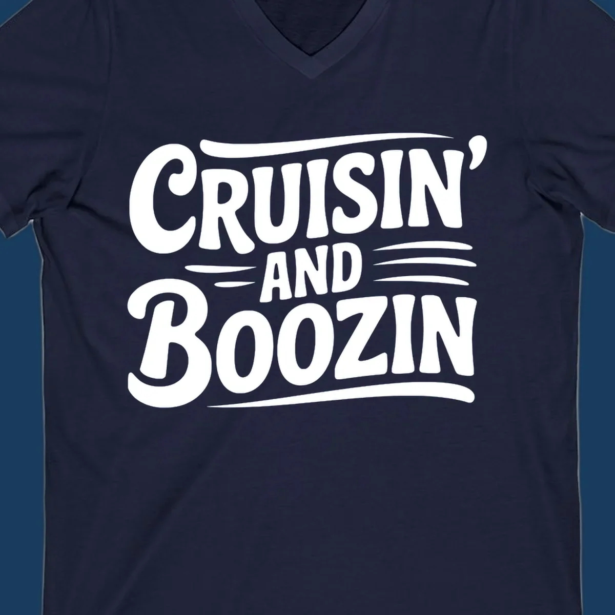 Cruisin and Boozin text design with retro typography.