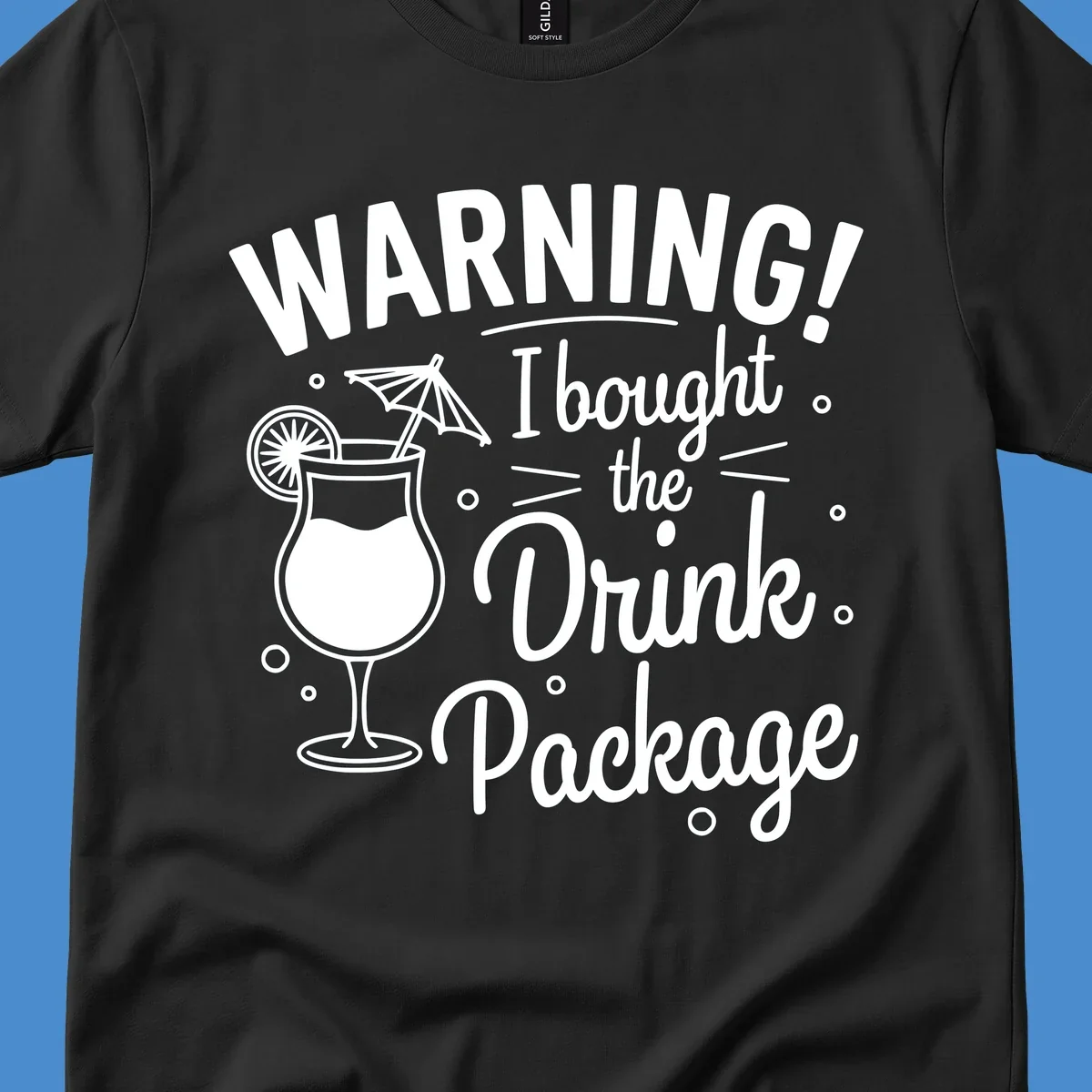 Warning I bought the drink package cruise design with cocktail illustration.
