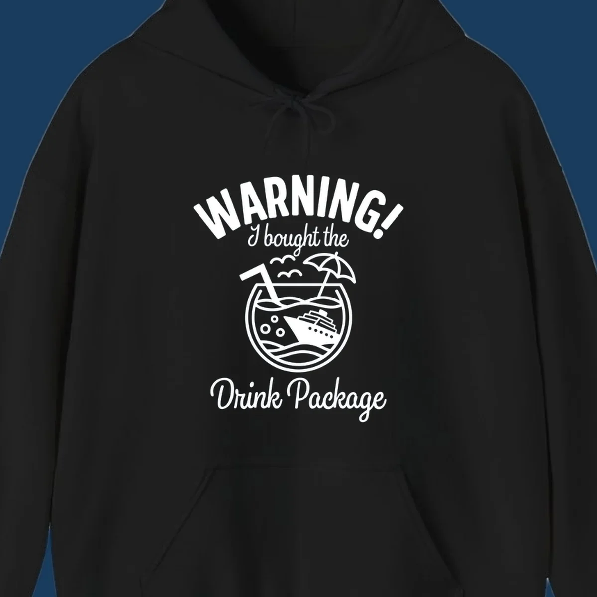 Warning I bought the Drink Package cruise design with ship in cocktail glass.