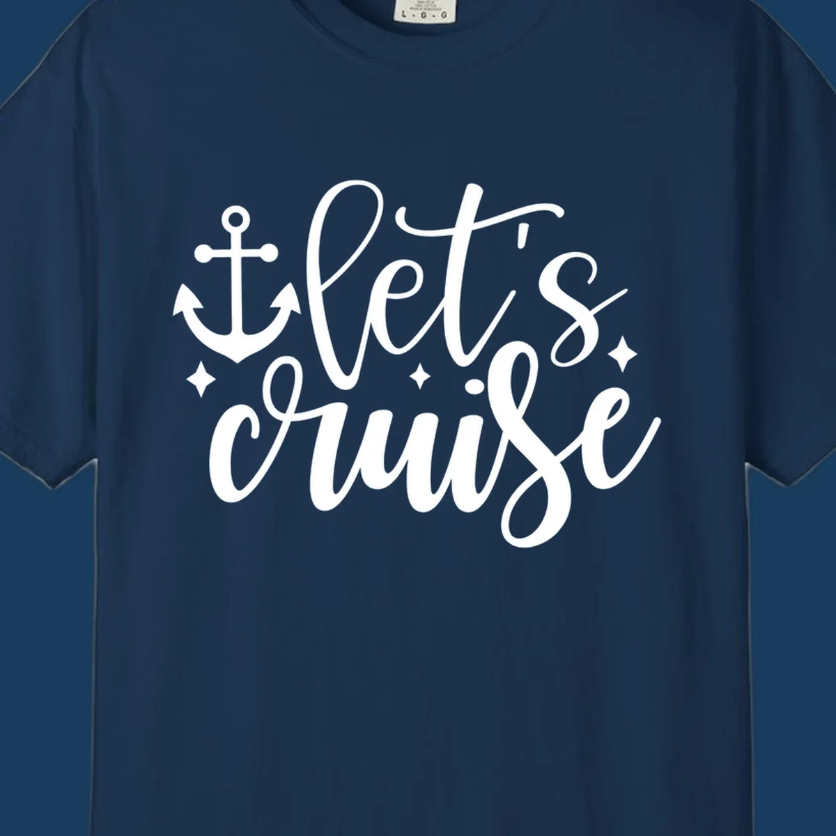 Lets cruise nautical anchor design with stars