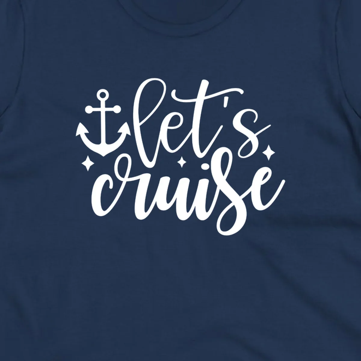 Lets cruise nautical anchor design with stars