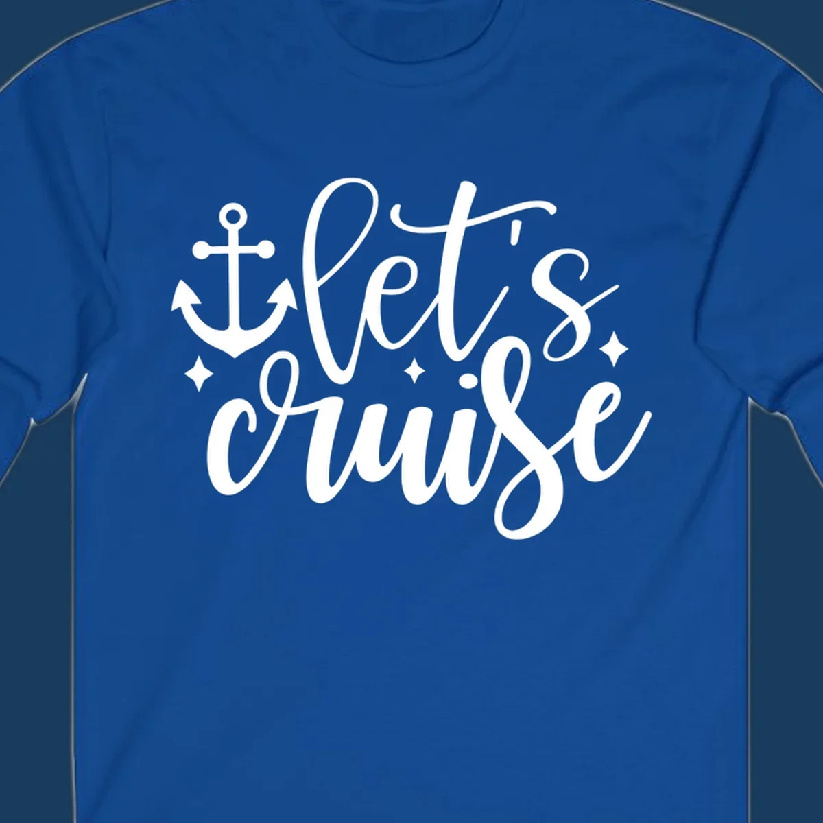 Lets cruise nautical anchor design with stars