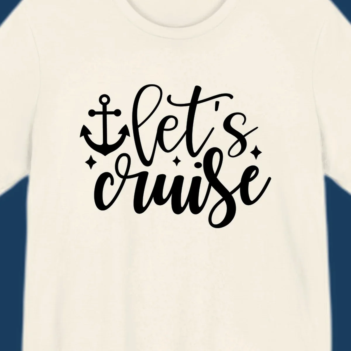 Lets cruise nautical anchor design with stars