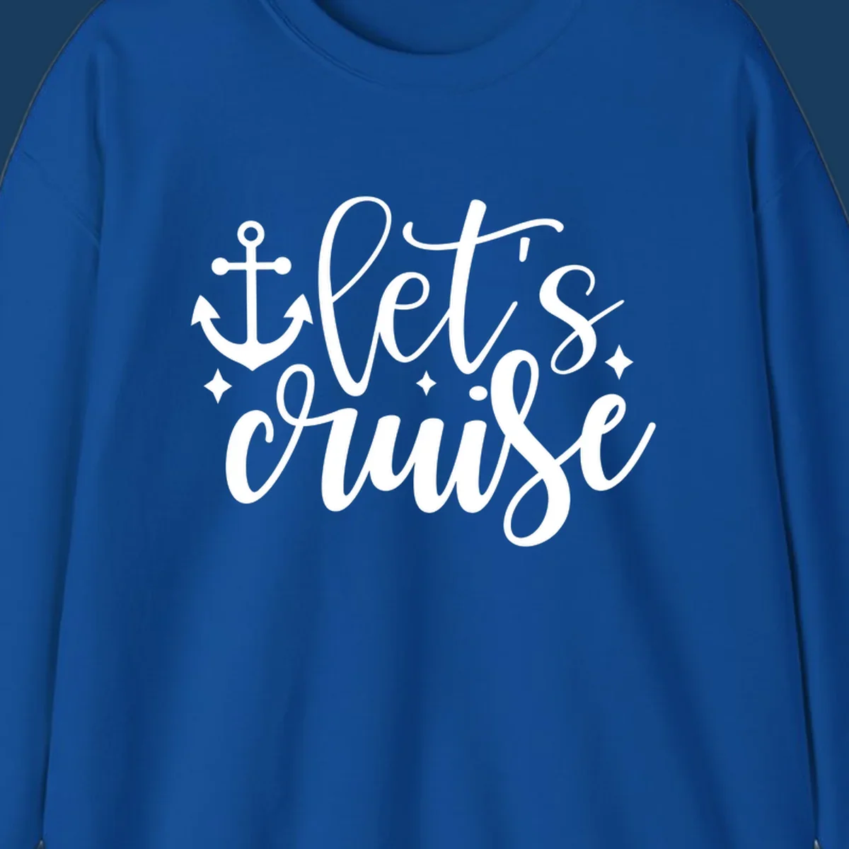Lets cruise nautical anchor design with stars