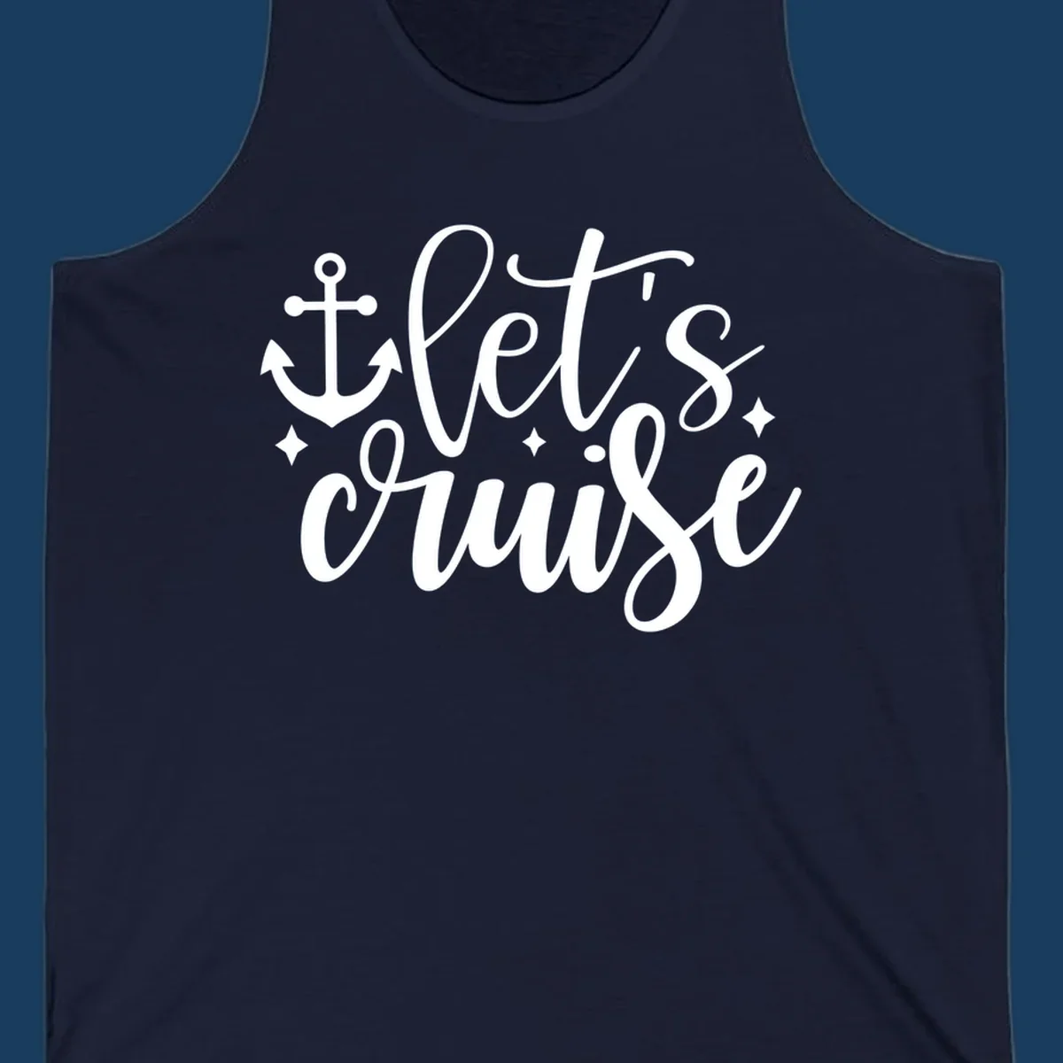Lets cruise nautical anchor design with stars