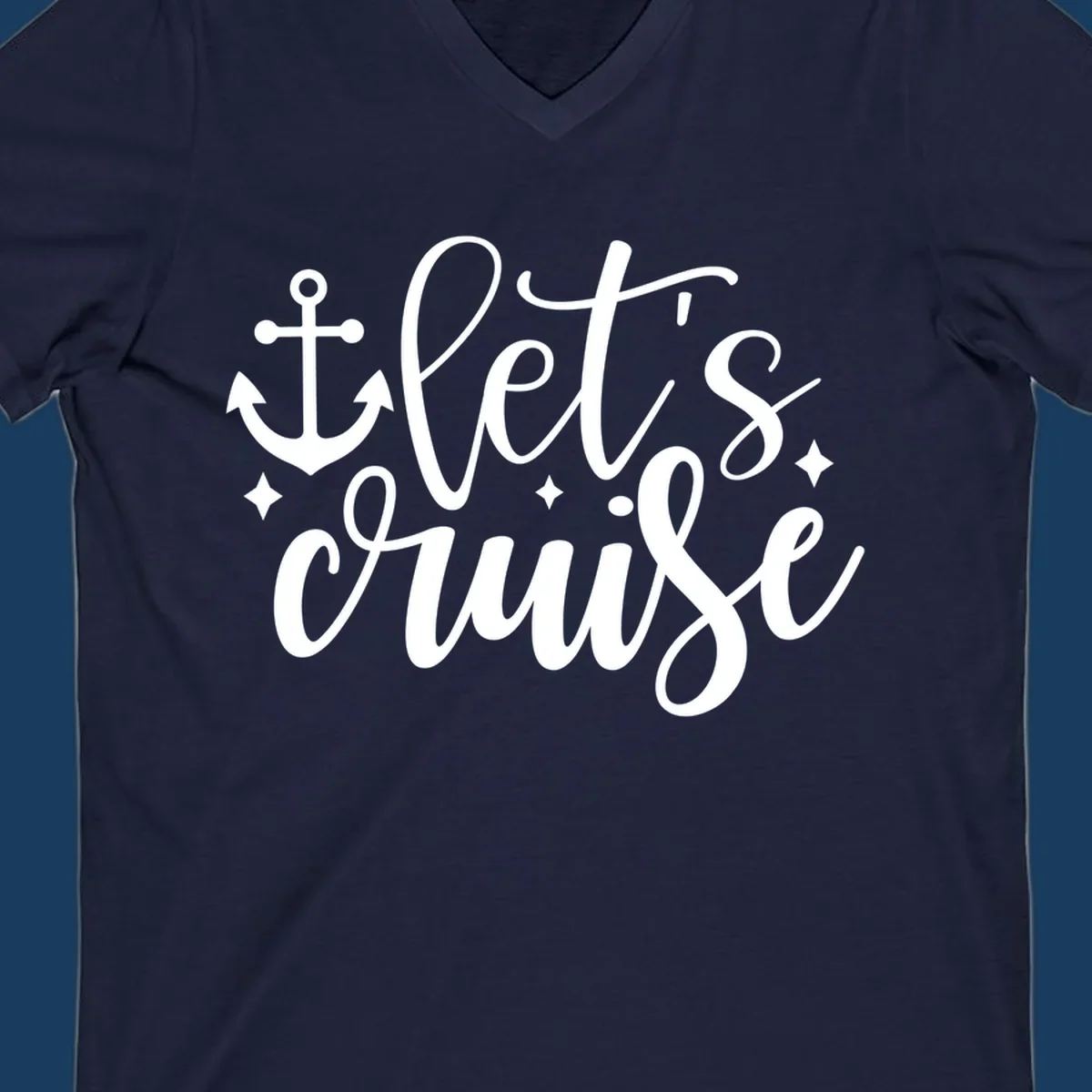Lets cruise nautical anchor design with stars