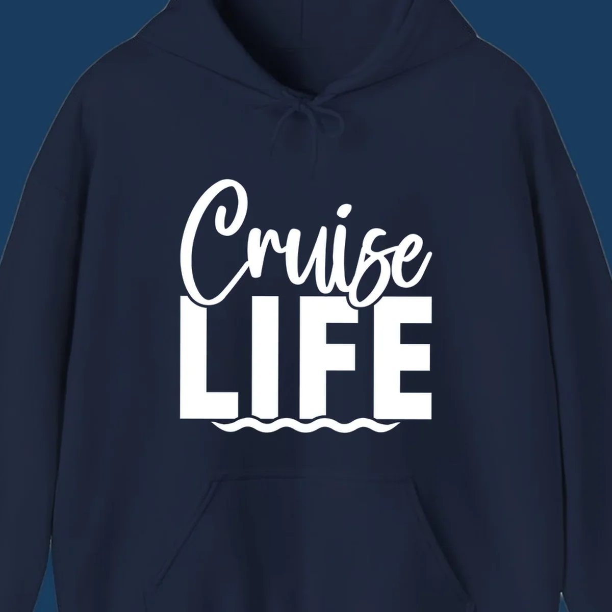 Cruise Life text with ocean waves graphic. Primary keyword: cruise-life-waves.