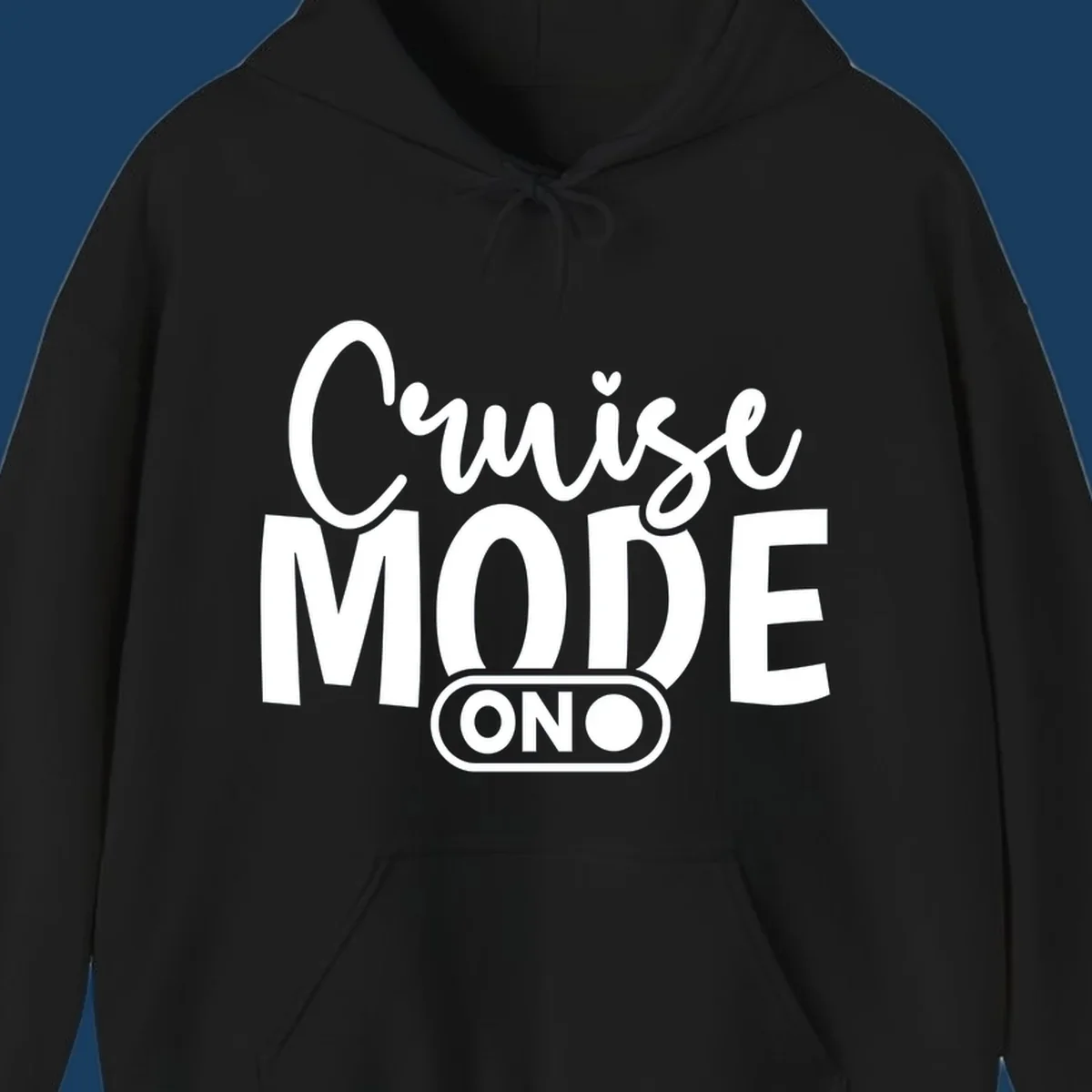 Cruise Mode On text design with an on switch graphic.