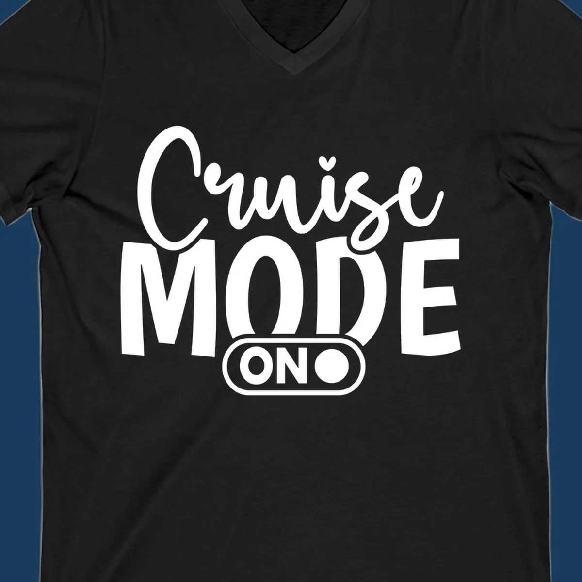 Cruise Mode On text design with an on switch graphic.