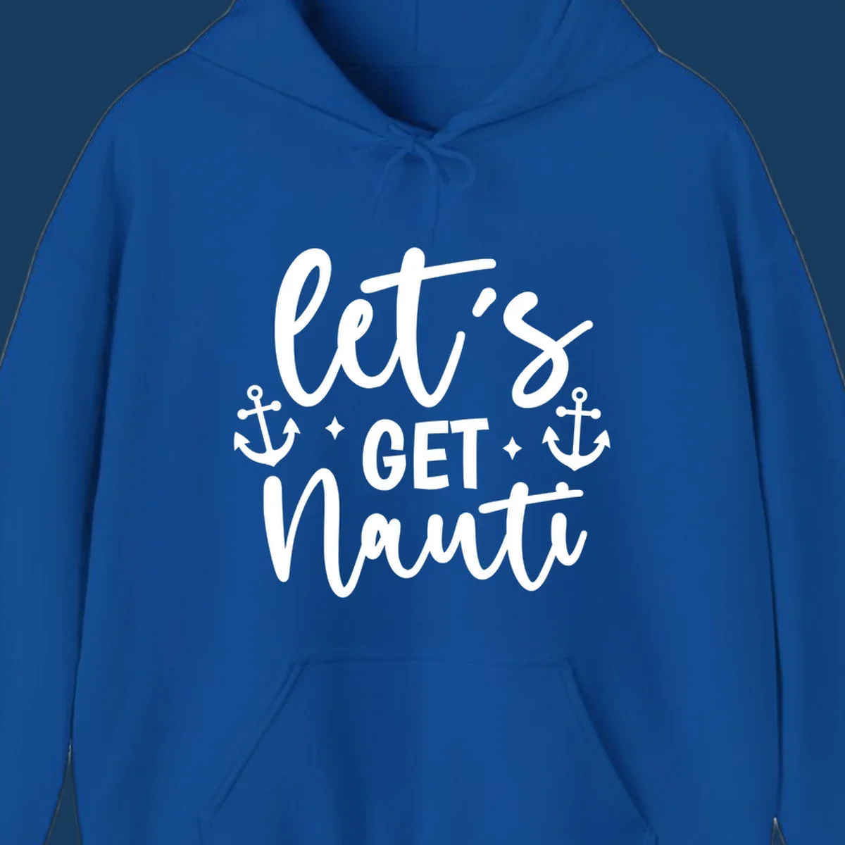 Let's Get Nauti cruise design with anchors and stars.