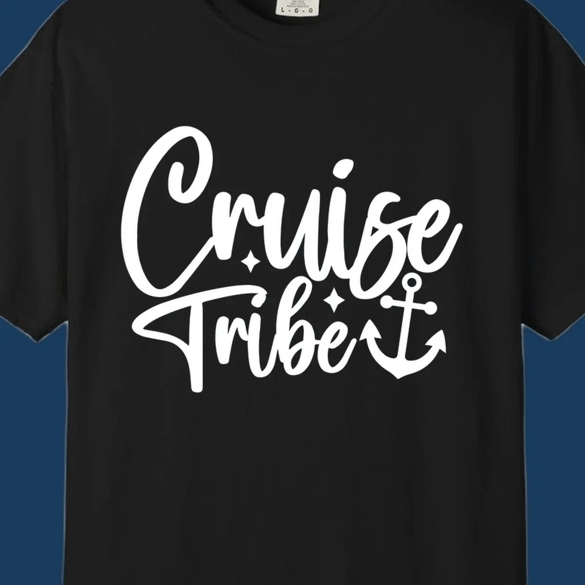 Cruise Tribe text with anchor graphic for vacation.