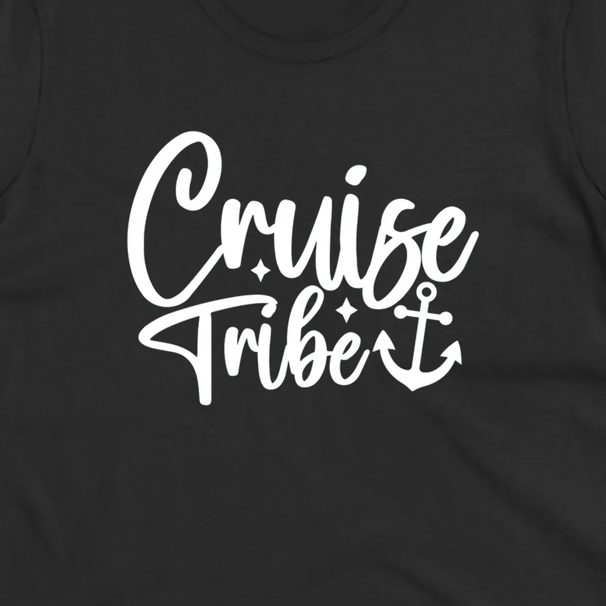 Cruise Tribe text with anchor graphic for vacation.