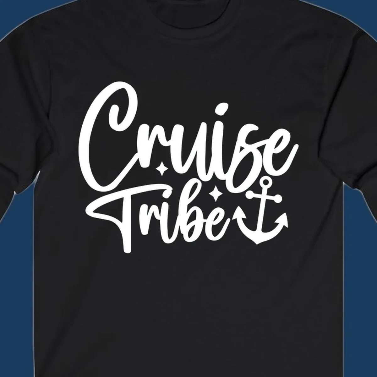 Cruise Tribe text with anchor graphic for vacation.