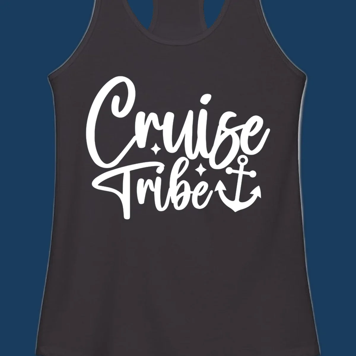 Cruise Tribe text with anchor graphic for vacation.
