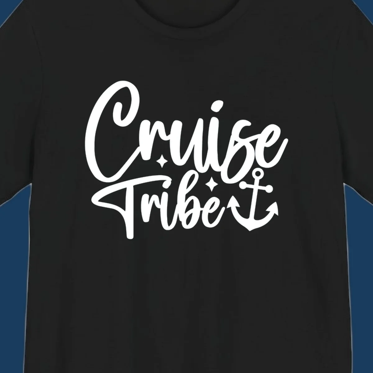 Cruise Tribe text with anchor graphic for vacation.
