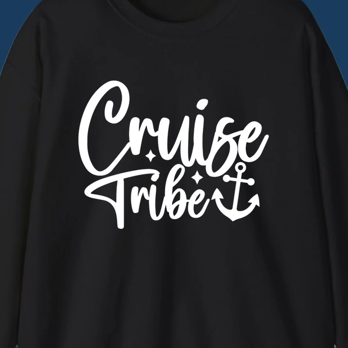 Cruise Tribe text with anchor graphic for vacation.