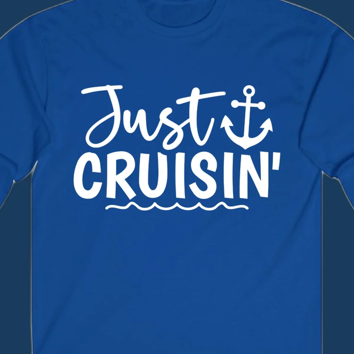 Just Cruisin anchor graphic for cruise vacations.