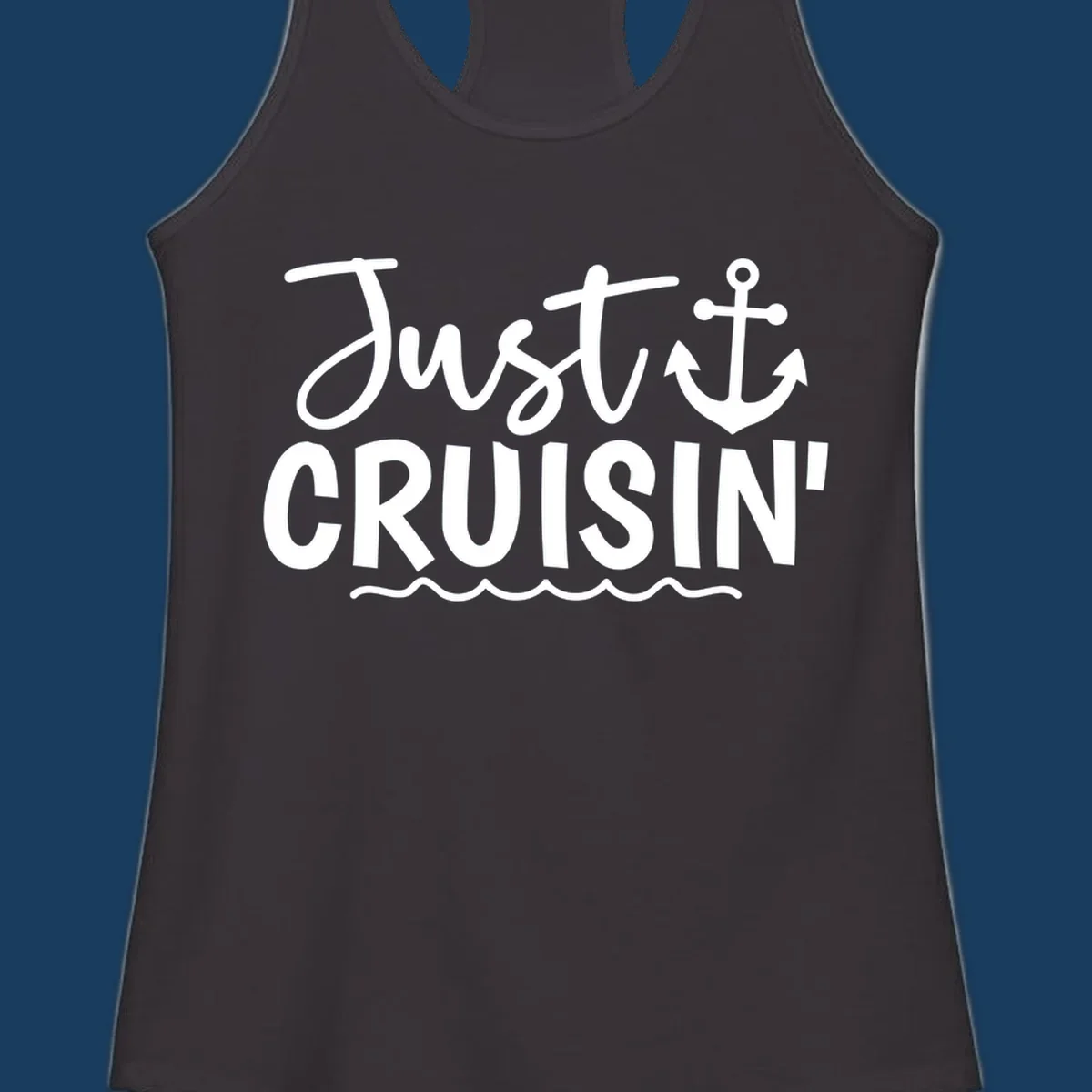 Just Cruisin anchor graphic for cruise vacations.