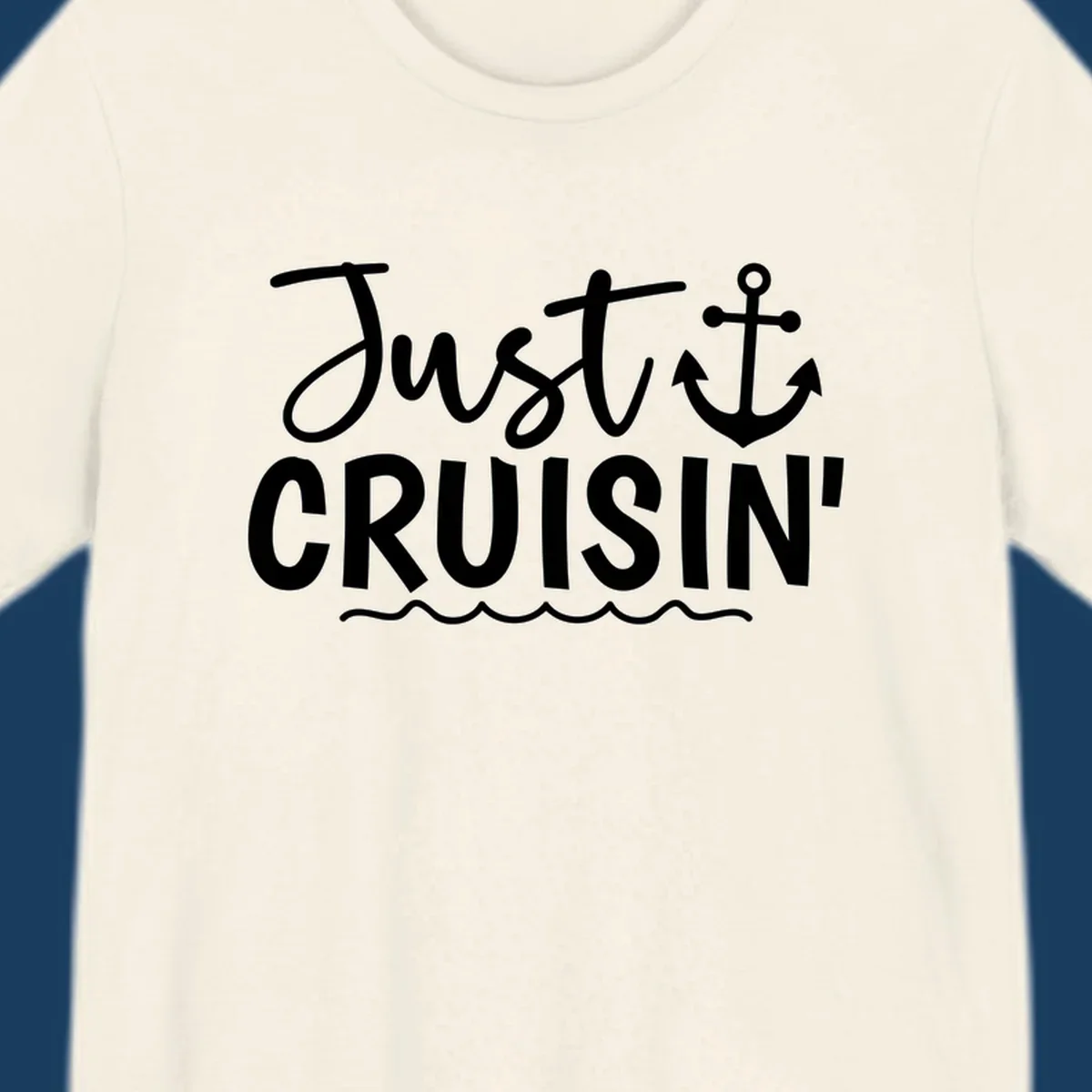 Just Cruisin anchor graphic for cruise vacations.