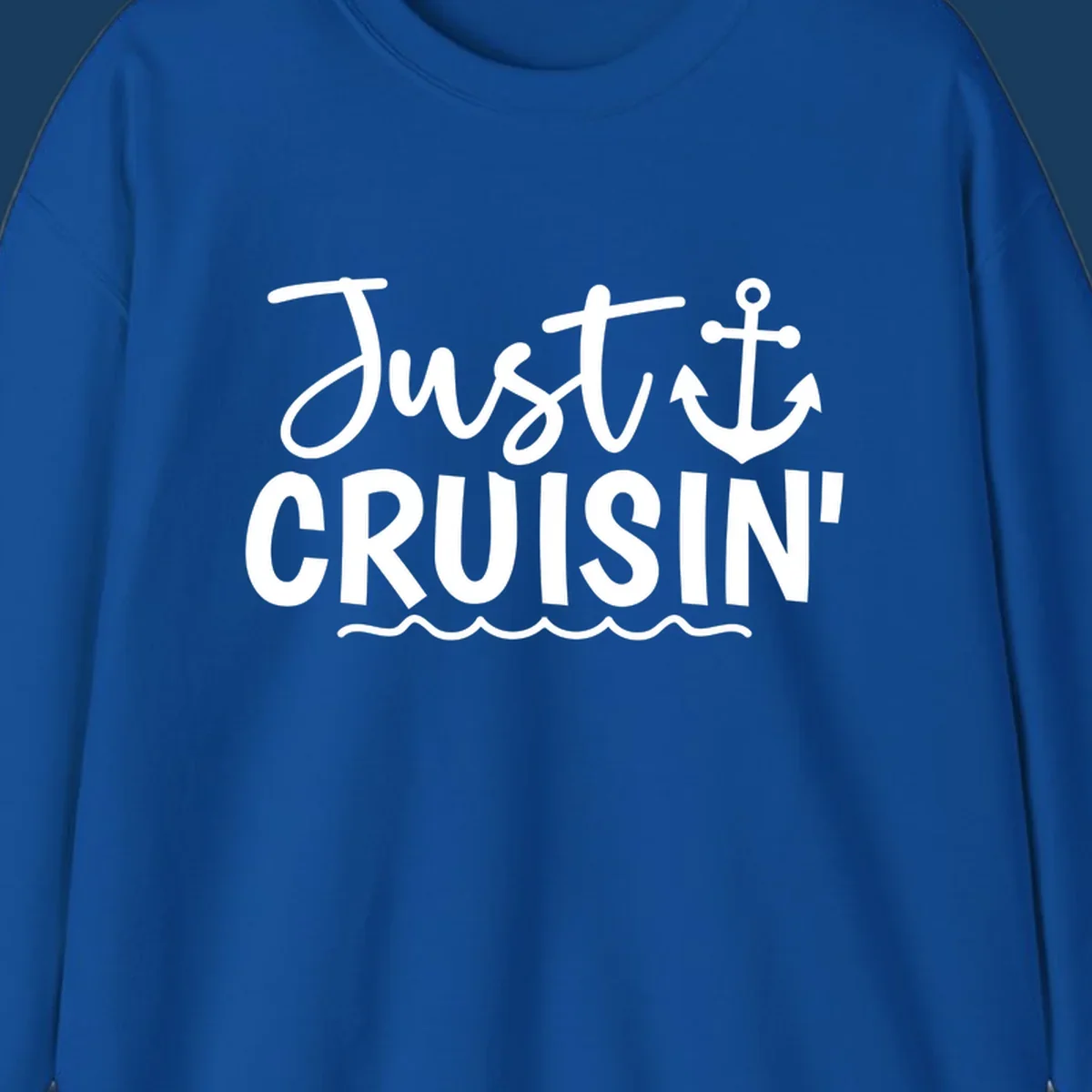 Just Cruisin anchor graphic for cruise vacations.