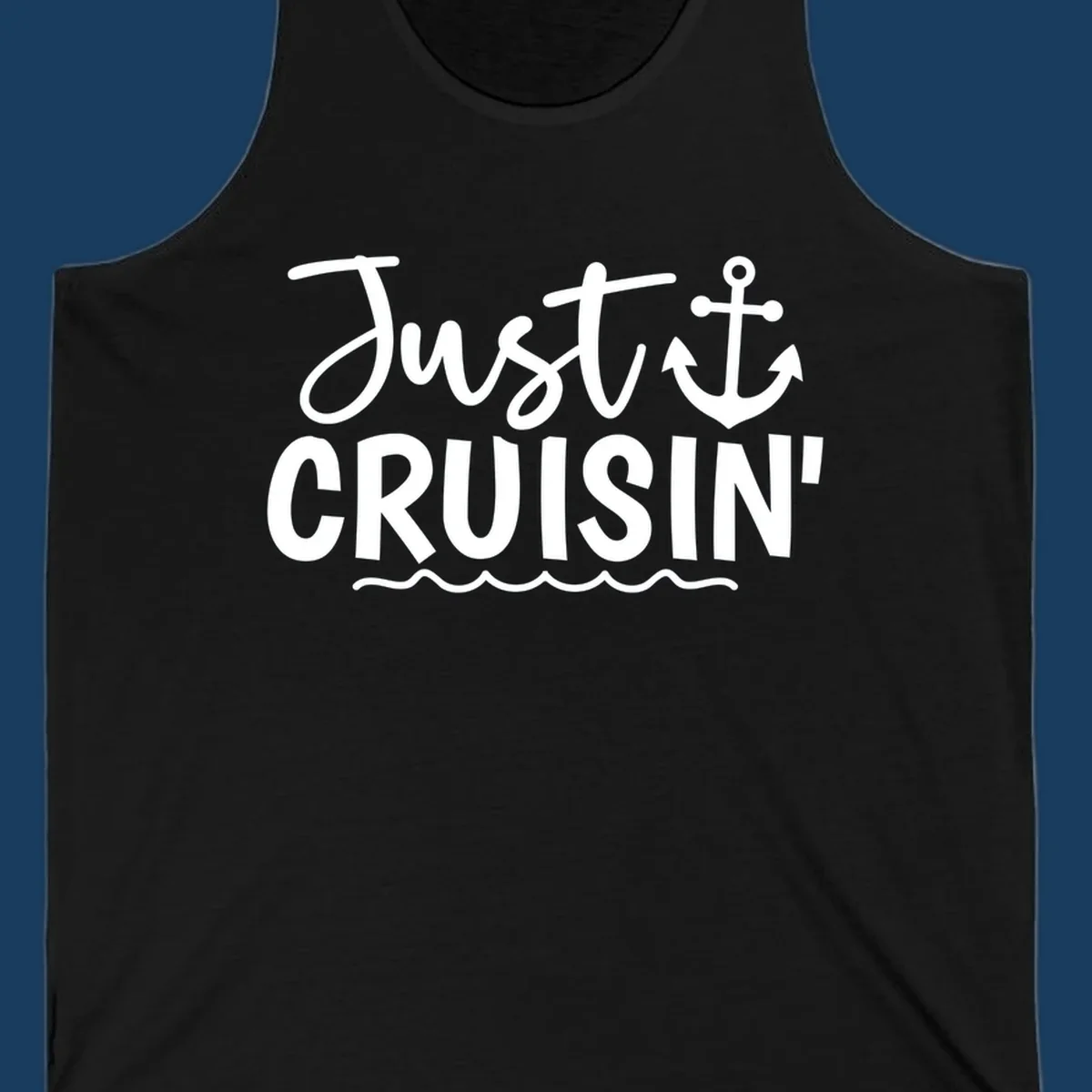 Just Cruisin anchor graphic for cruise vacations.