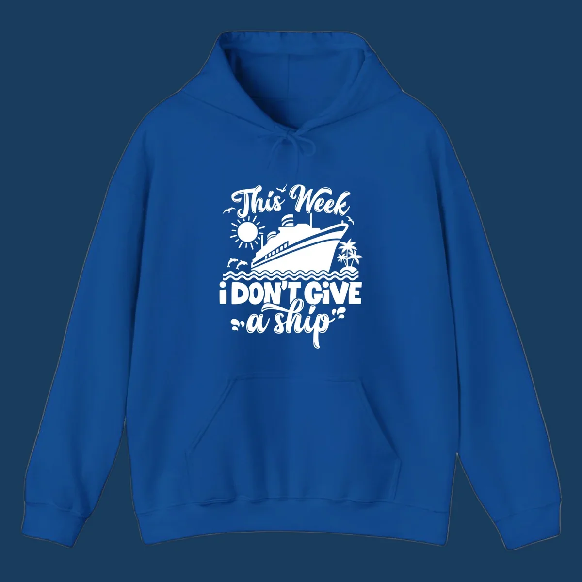 Cruise ship sailing with text 'This Week I Don't Give A Ship', funny cruise vacation shirt concept.