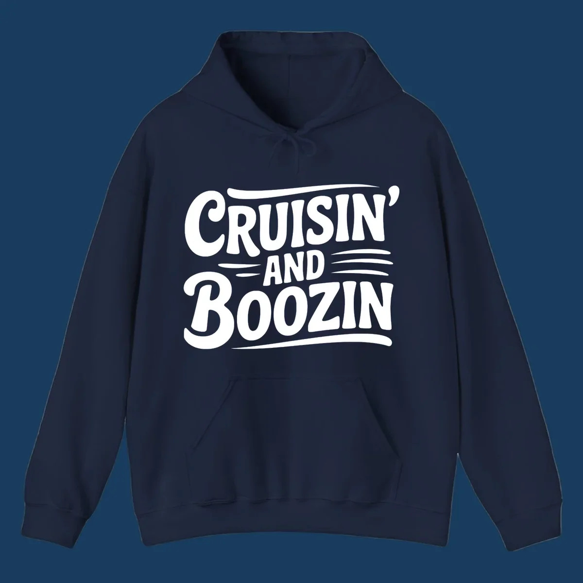Cruisin and Boozin text design with retro typography.