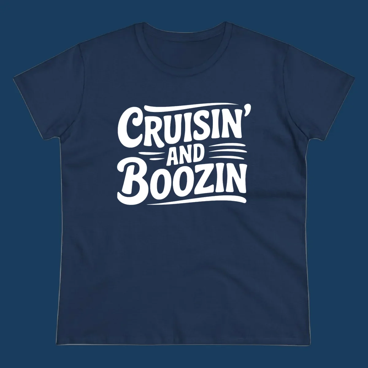 Cruisin and Boozin text design with retro typography.