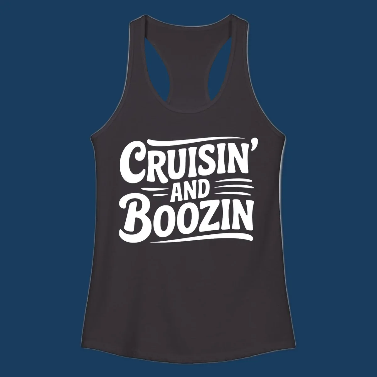 Cruisin and Boozin text design with retro typography.
