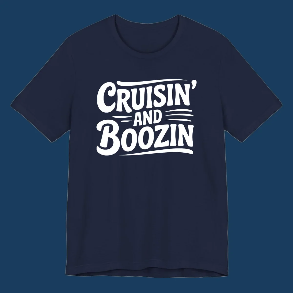 Cruisin and Boozin text design with retro typography.