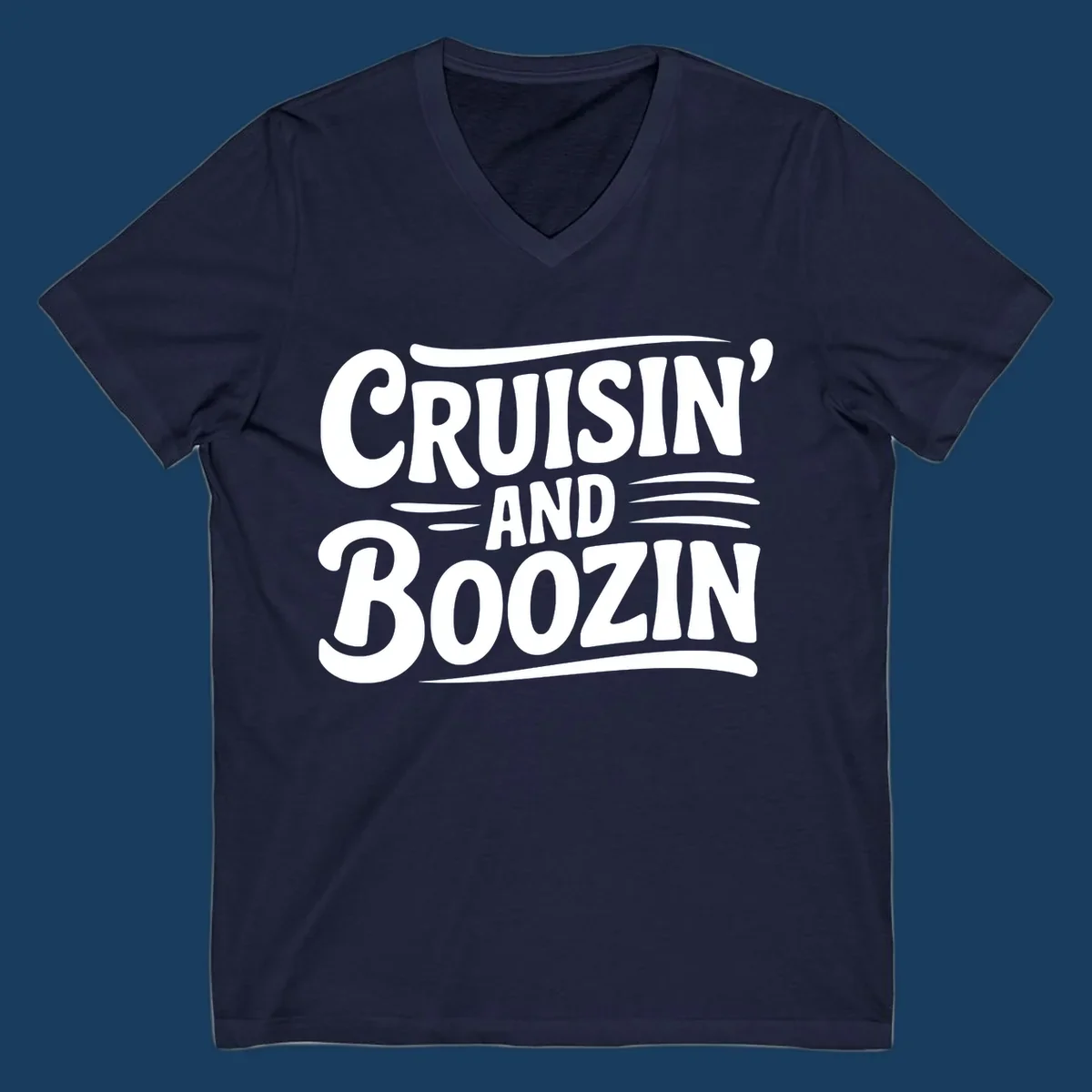 Cruisin and Boozin text design with retro typography.