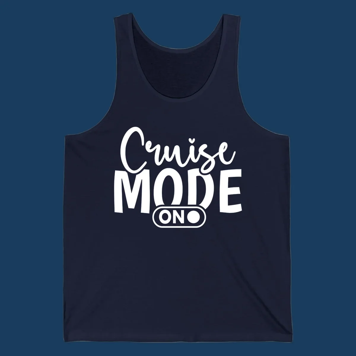 Cruise Mode On typography design with switch graphic.