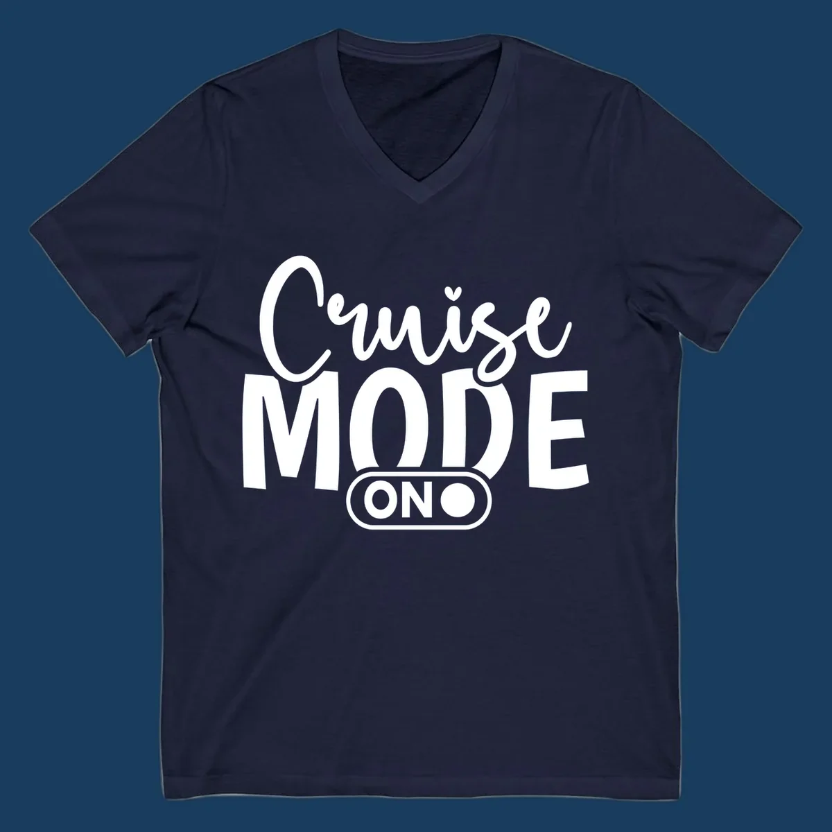 Cruise Mode On typography design with switch graphic.