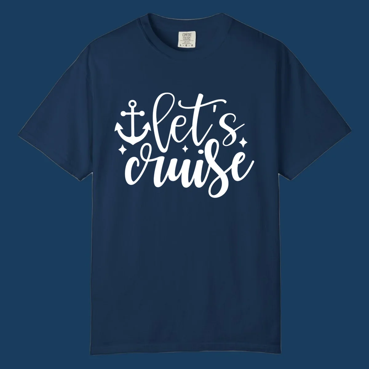Lets cruise nautical anchor design with stars