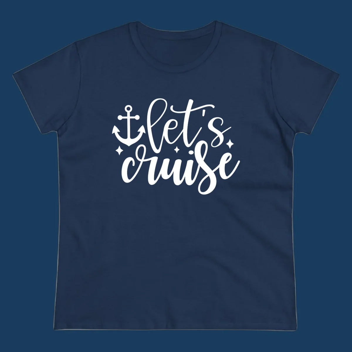 Lets cruise nautical anchor design with stars
