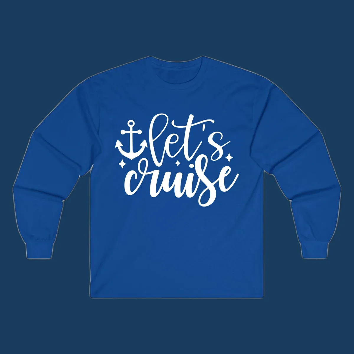 Lets cruise nautical anchor design with stars