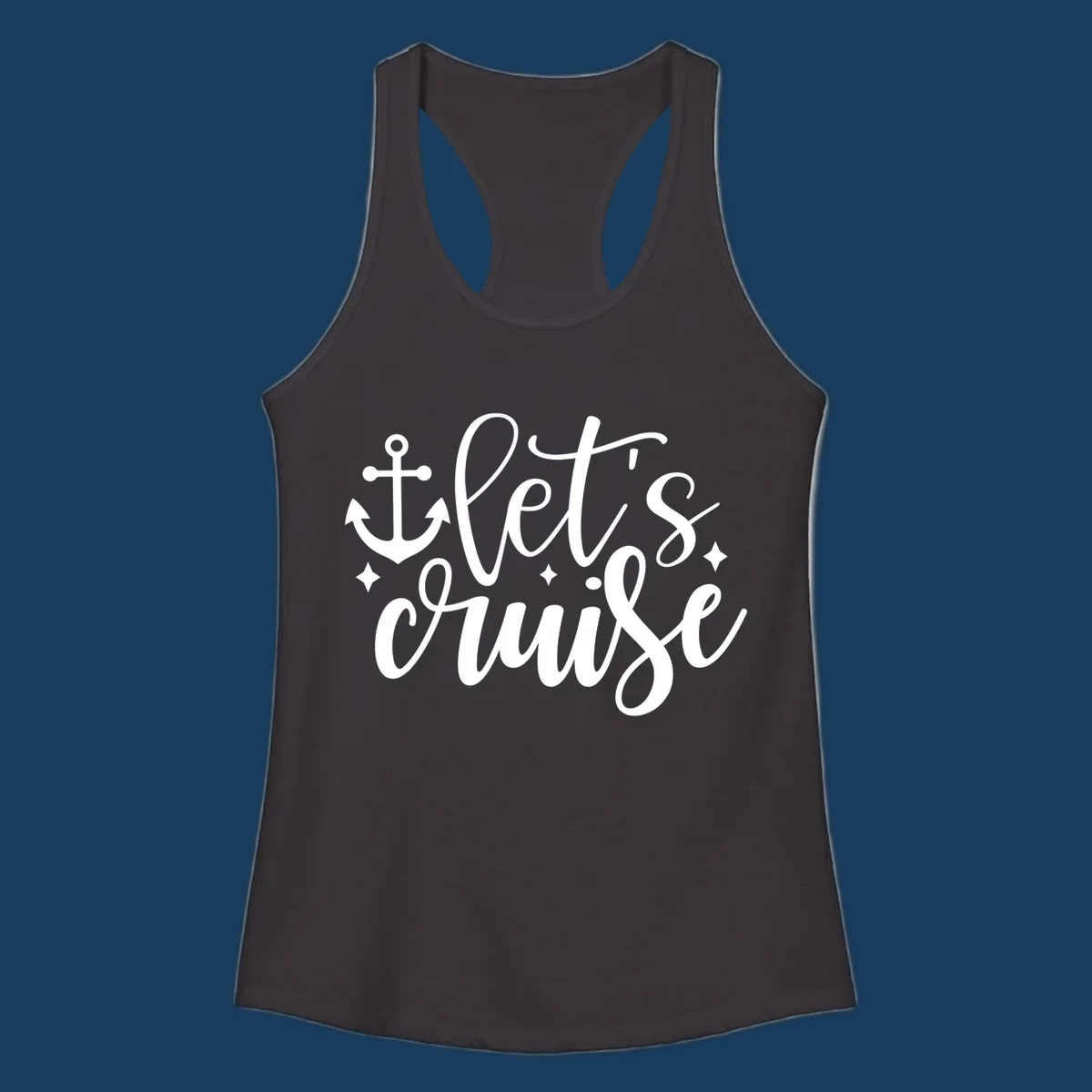 Lets cruise nautical anchor design with stars