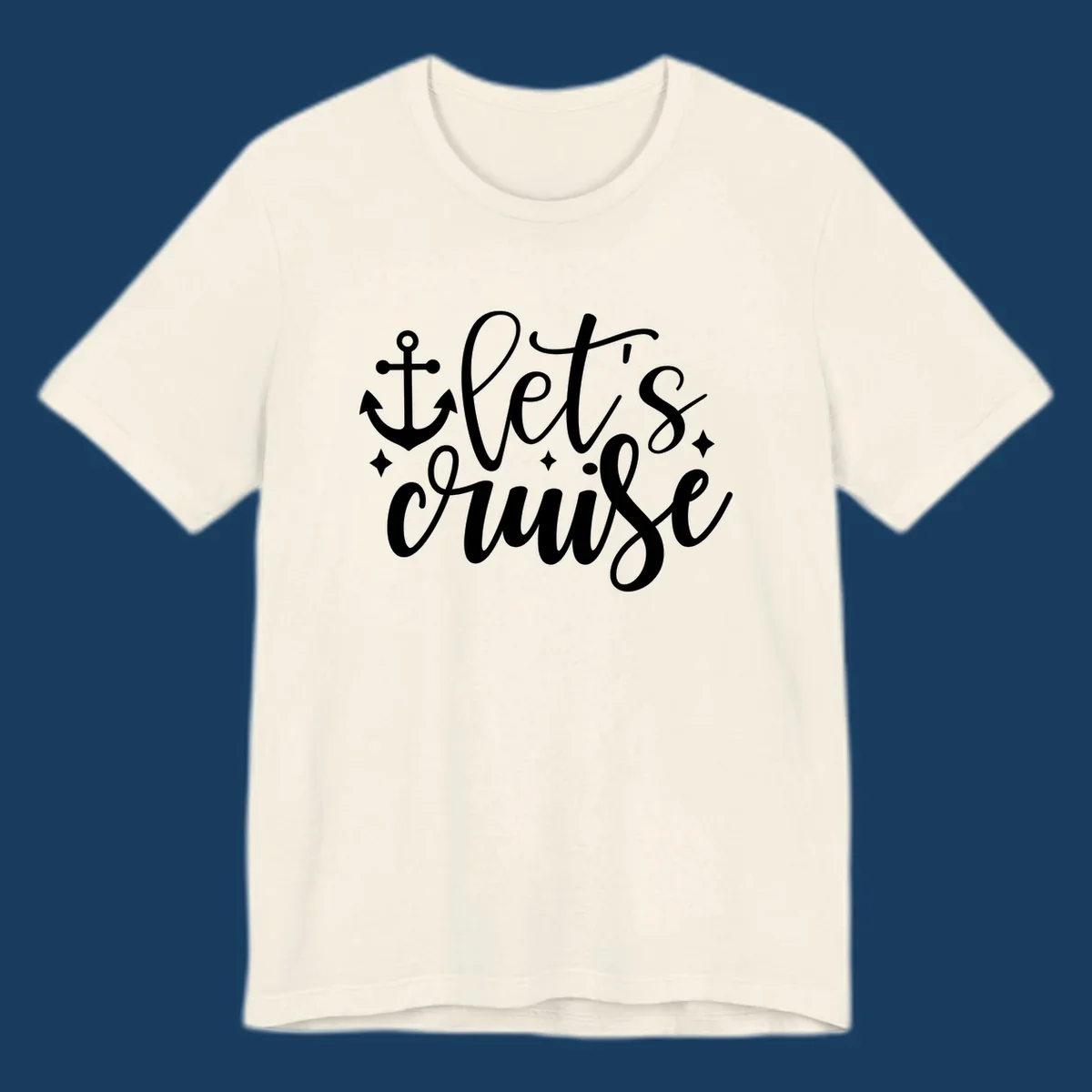 Lets cruise nautical anchor design with stars