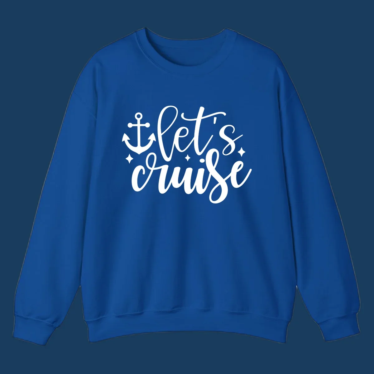 Lets cruise nautical anchor design with stars