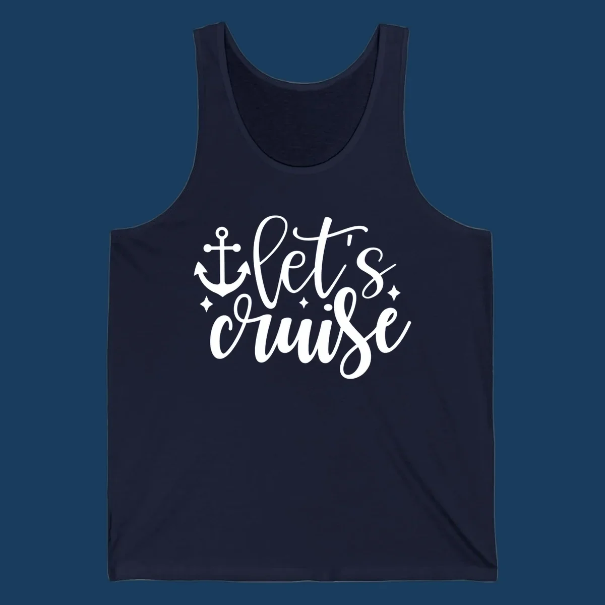 Lets cruise nautical anchor design with stars