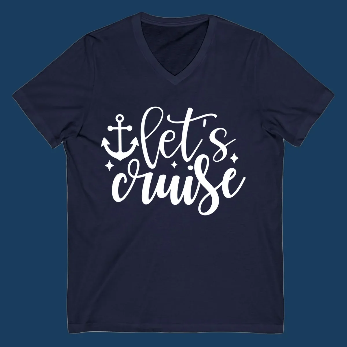 Lets cruise nautical anchor design with stars