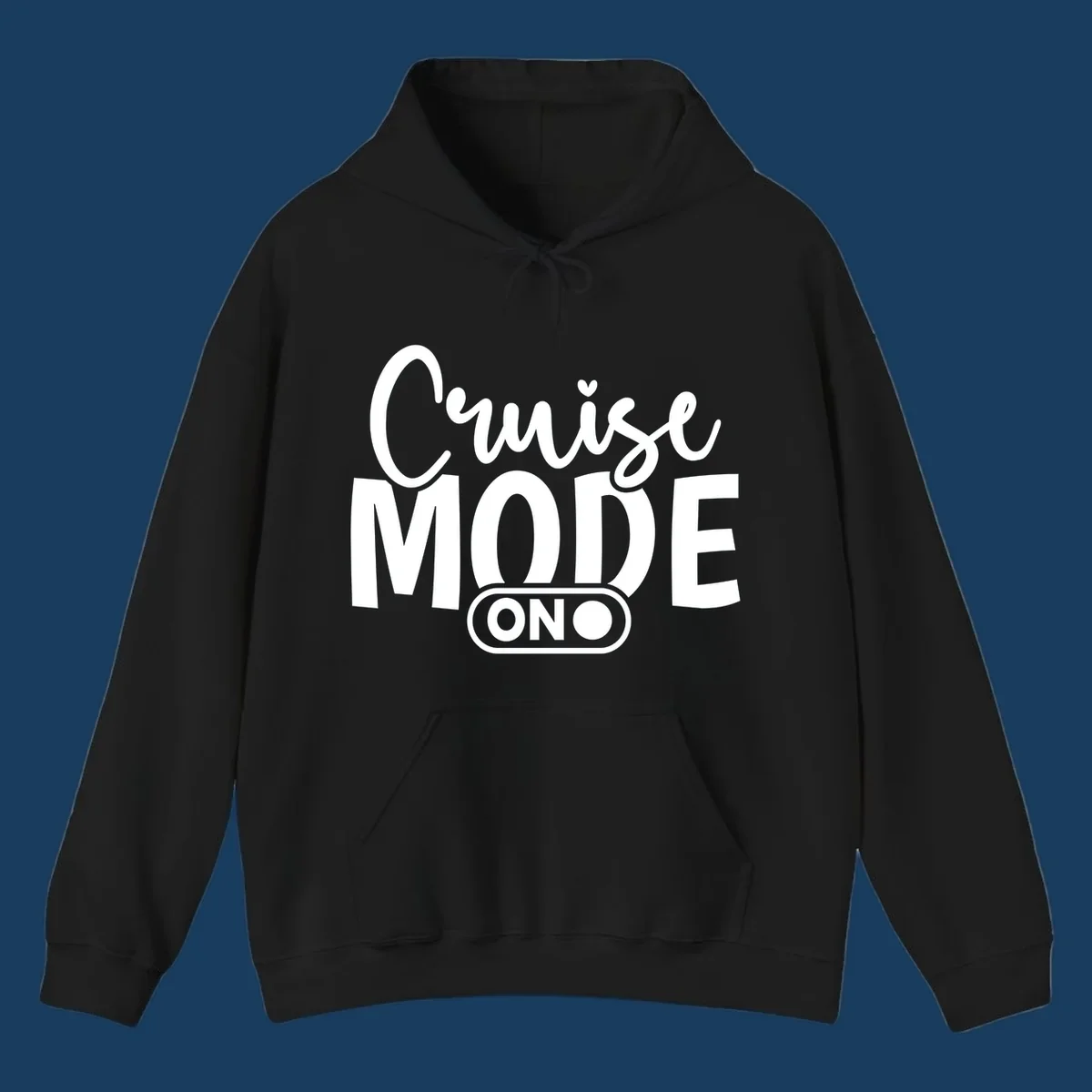 Cruise Mode On text design with an on switch graphic.