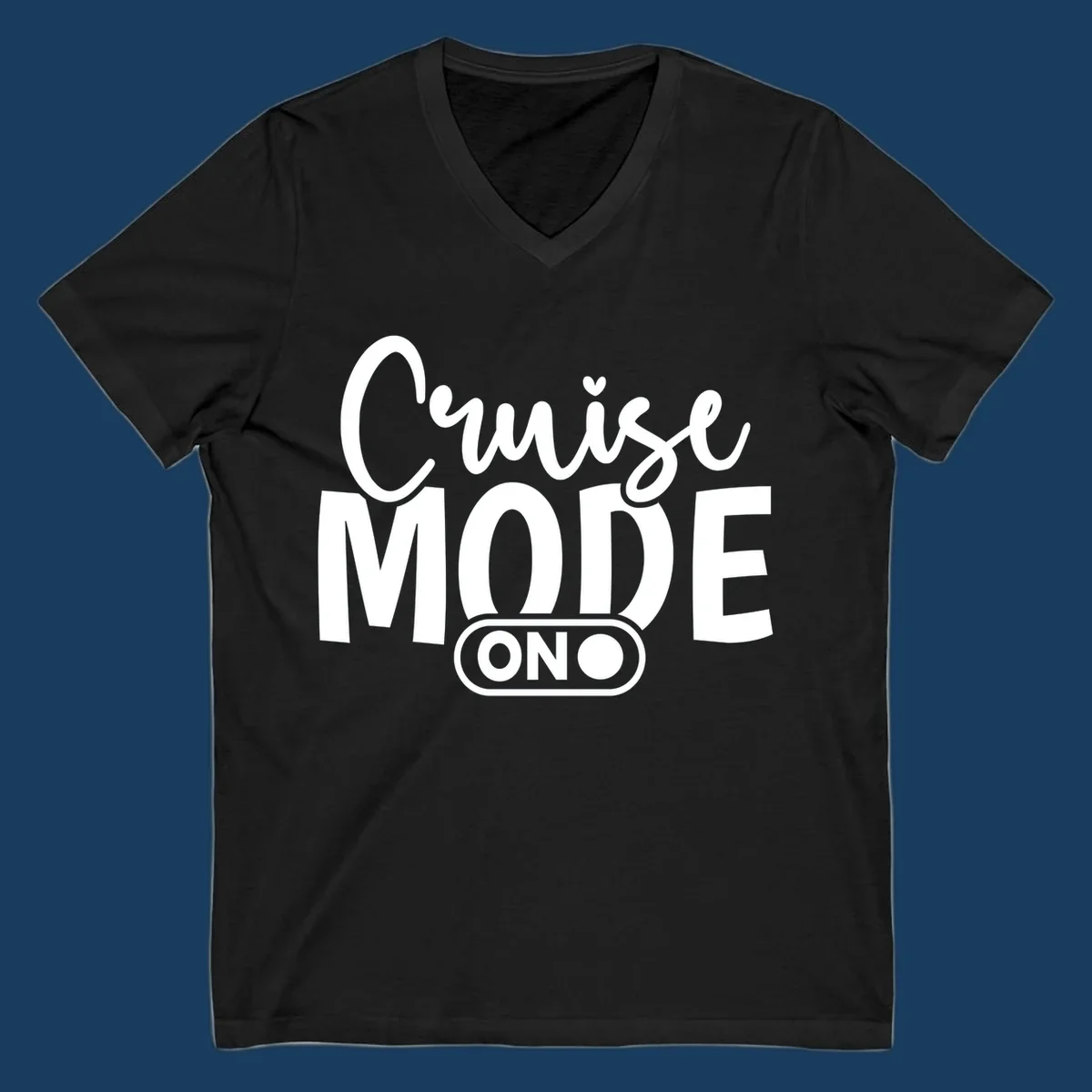 Cruise Mode On text design with an on switch graphic.